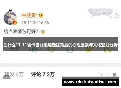为什么11-11表情包能迅速走红背后的心理因素与文化魅力分析