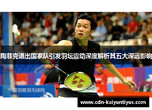 陶菲克退出国家队引发羽坛震动深度解析其五大深远影响
