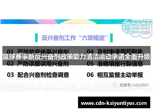 篮球赛事新反兴奋剂政策助力清洁运动承诺全面升级